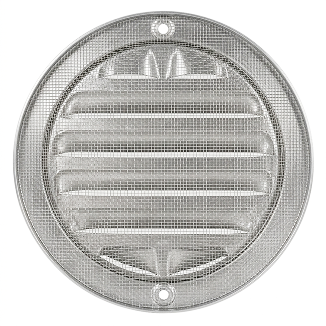 Grille extérieure ronde 80 mm - aluminium anodisé