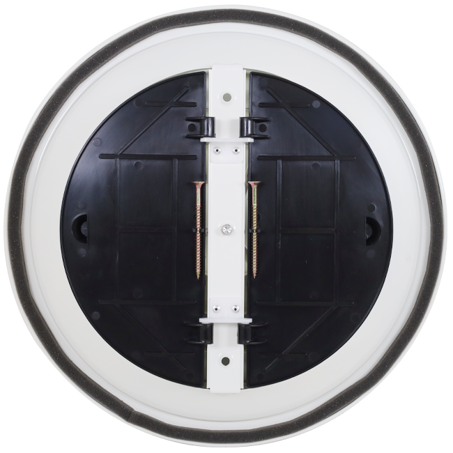 Grille de plafond ronde à motif fixe, Ø 250 mm - RAL9010
