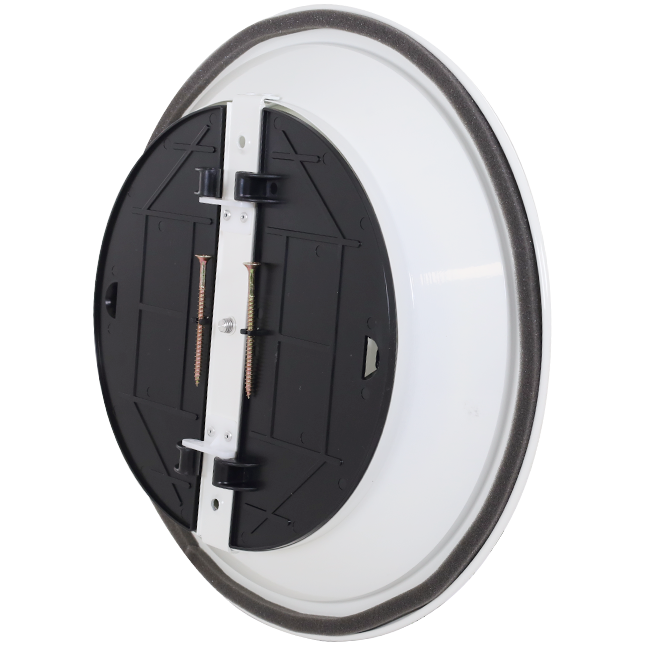 Grille de plafond ronde à motif fixe, Ø 250 mm - RAL9010