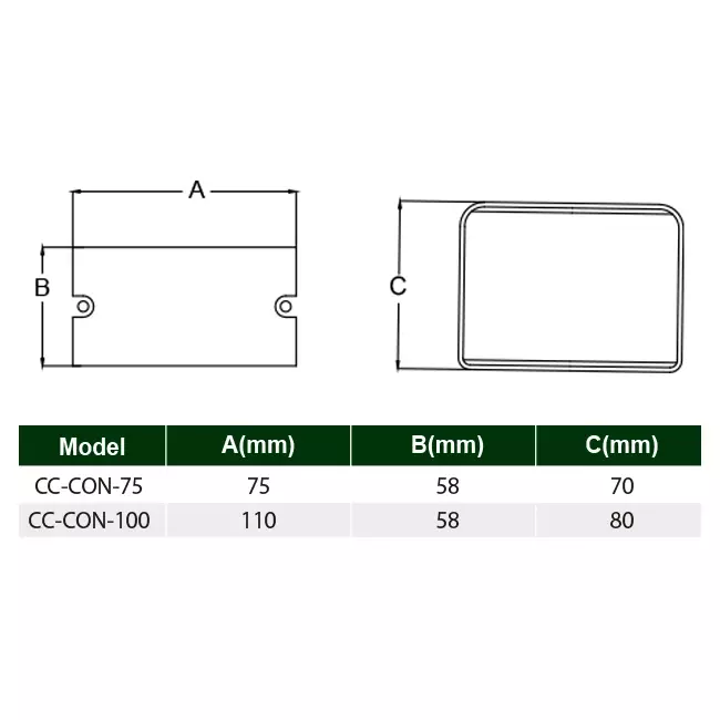 Raccord ClimaConnect pour gaine de montage 100 mm - RAL 9010