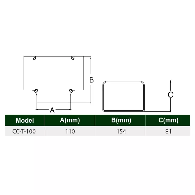 ClimaConnect Pièce en T pour gaine de montage 100 mm - RAL 9010