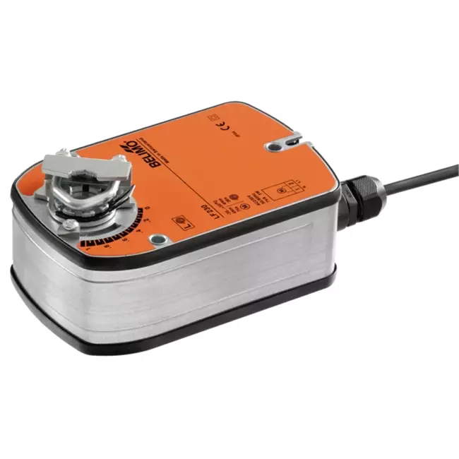 Servomoteur de vanne rotative Belimo avec ressort de rappel 100-240V - ouvert/fermé - 4 Nm - LF230