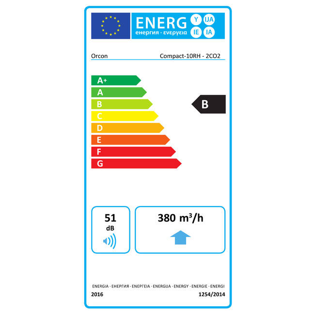 Orcon Compact-10RH + 2x capteur de CO2