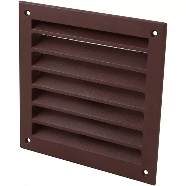 Grille murale extérieure en aluminium 100x100 mm - RAL 8016