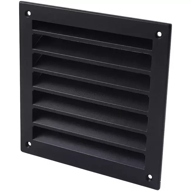Grille murale extérieure en aluminium 100x100 mm - RAL 9005