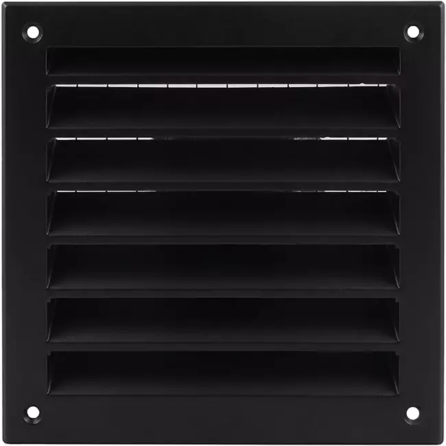 Grille murale extérieure en aluminium 100x100 mm - RAL 9005