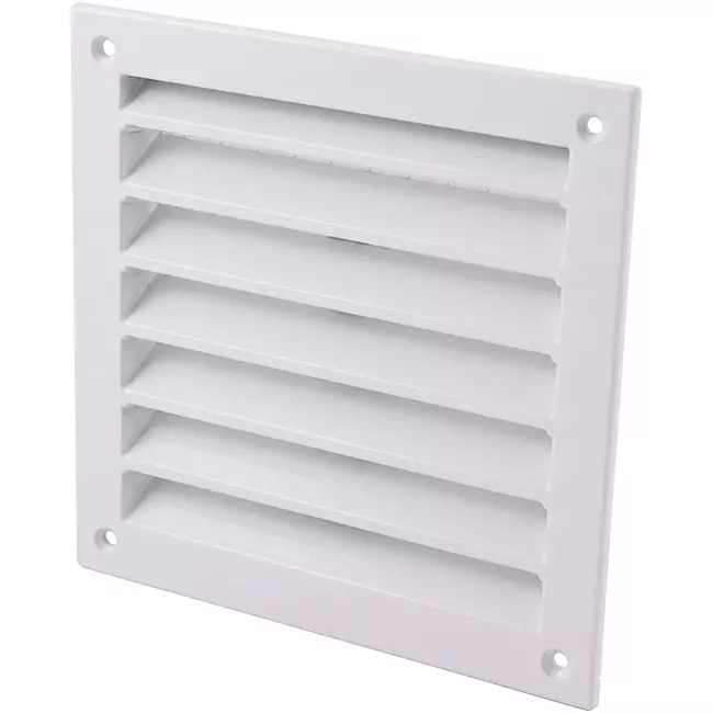 Grille murale extérieure en aluminium 150x150 mm - RAL 9016