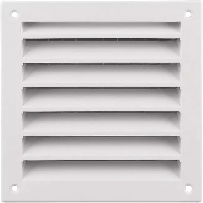 Grille murale extérieure en aluminium 150x150 mm - RAL 9016
