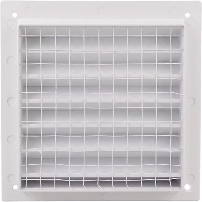 Grille murale extérieure en aluminium 150x150 mm - RAL 9016