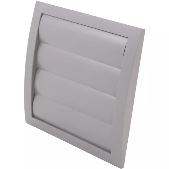 Grille de surpression à lamelles 190 x 190 mm diamètre : 125 gris - ND12ZP