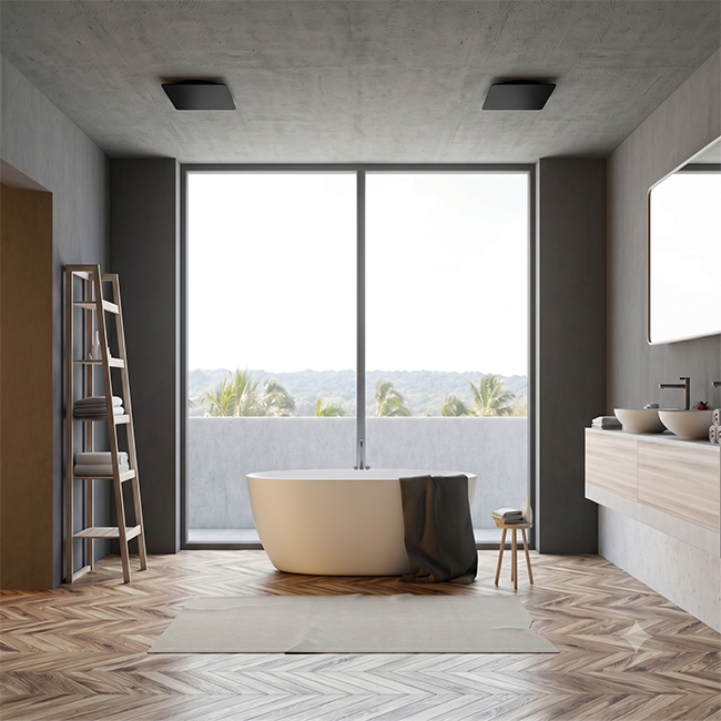 Clapet ClimaConnect Design carré Ø 125 mm - noir