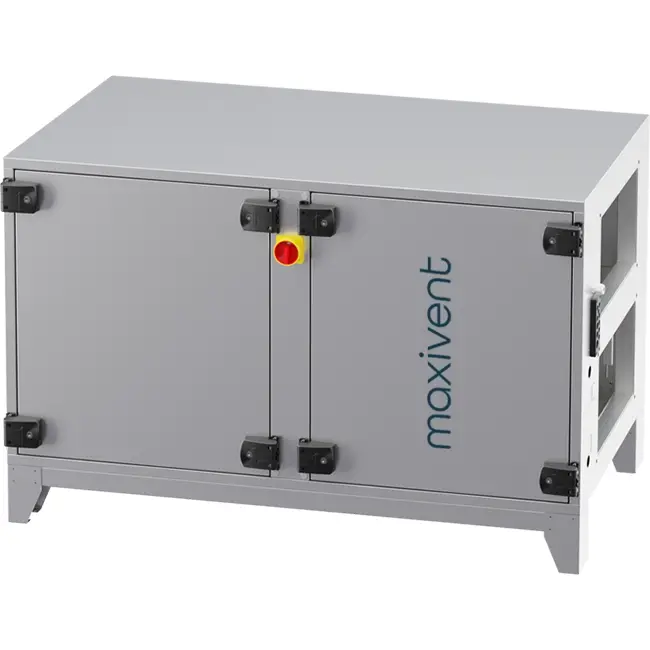 Centrales de traitement d'air Maxivent WTW avec échangeur à contre-courant 700 m³/h et batterie à eau chaude, horizontale à droite - PHE 700 H WOJR