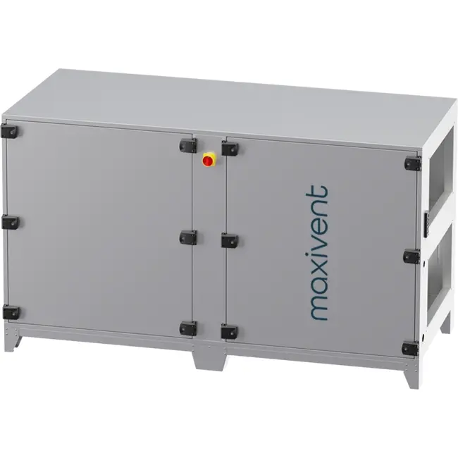 Centrales de traitement d'air Maxivent WTW avec échangeur à contre-courant 2 800 m³/h, avec réchauffeur électrique, disposition horizontale à gauche - PHE 2800 H EOJL