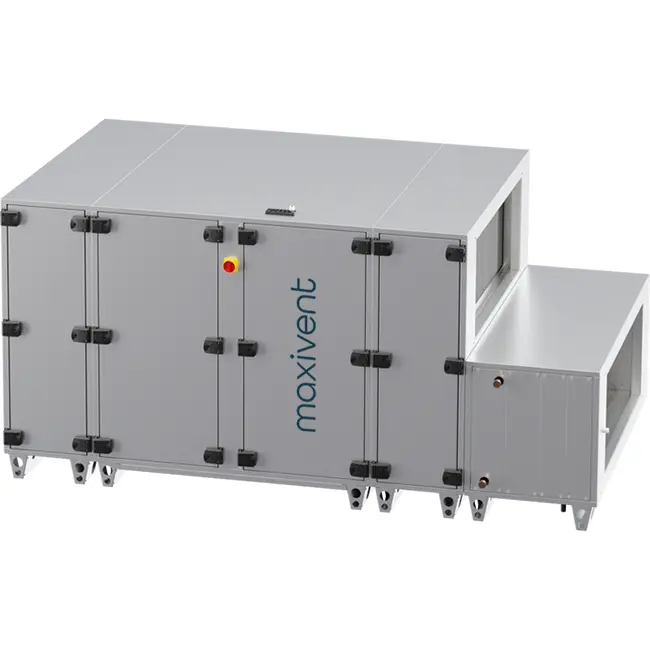 Centrales de traitement d'air Maxivent WTW avec échangeur à contre-courant 7 600 m³/h, avec batterie DX horizontale à droite - PHE 7600 H ODJR T 02