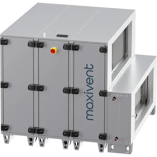 Centrales de traitement d'air Maxivent WTW avec roue à chaleur 20 000 m³/h et batterie à eau chaude, horizontale à gauche - RHE 20000 H WOJL T 02