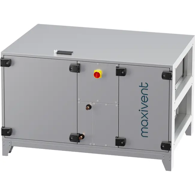 Centrales de traitement d'air Maxivent WTW avec roue thermique 2 000 m³/h et batterie DX, horizontale à droite - RHE 2000 H ODJR