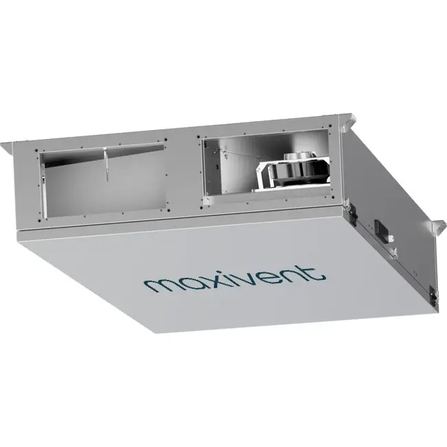 Centrales de traitement d'air Maxivent WTW avec échangeur à contre-courant 1 100 m³/h, horizontal à droite - PHE 1100 FC OOJR