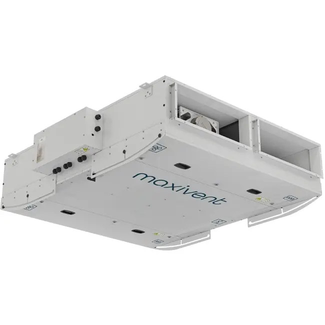 CTA Maxivent avec récupération de chaleur, échangeur à contre-courant, débit d’air 400 m³/h horizontal gauche - M4004