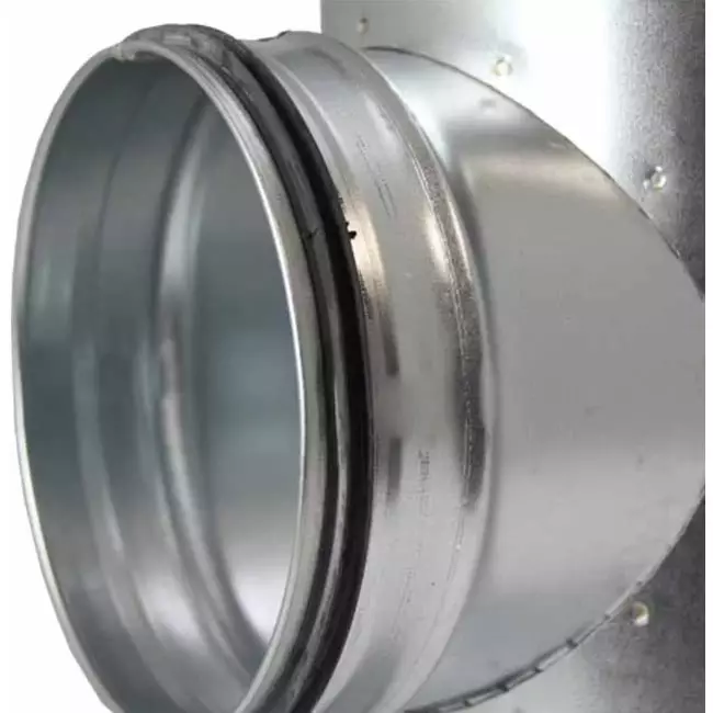 Té de Ø 250 mm - Ø 250 mm pour conduit rigide galvanisé (90°)