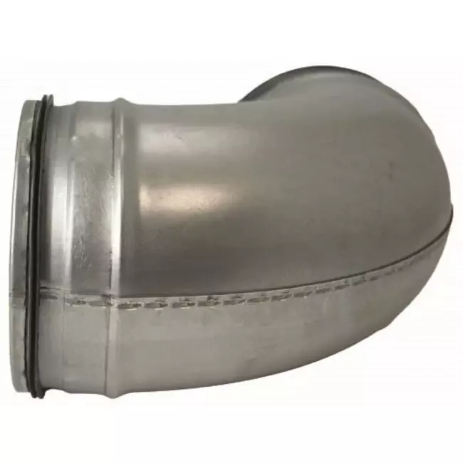 Coude spiralé rond 90° Ø 160 mm pour conduit rigide galvanisé