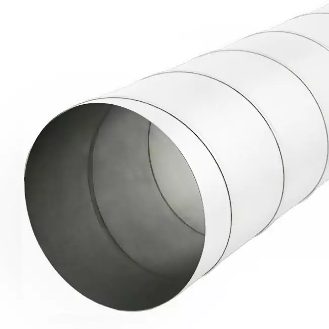 Conduit rigide galvanisé Ø 200 mm longueur 1,5 mètre - galvanisé  - sur mesure RAL9010