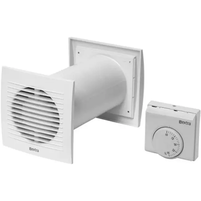 Ventilateur Ø 103 mm Blanc avec thermostat - SPKT100
