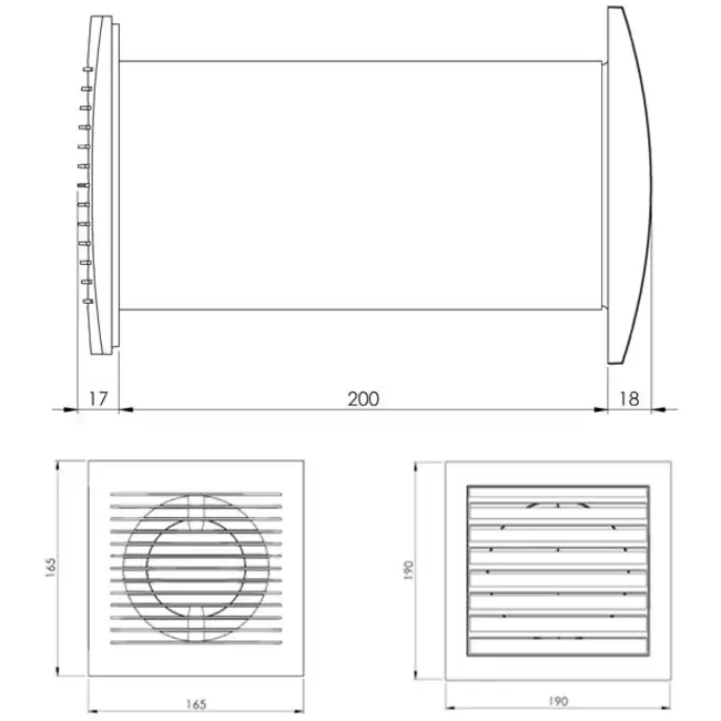 Ventilateur Ø 128 mm Blanc avec thermostat - SPKT125