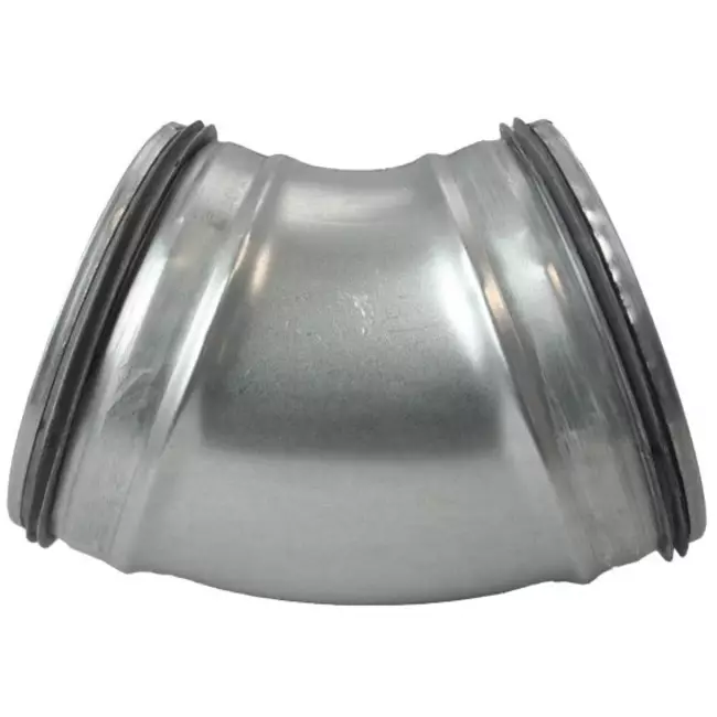 Coude spiralé rond 45° Ø 160 mm pour conduit rigide galvanisé