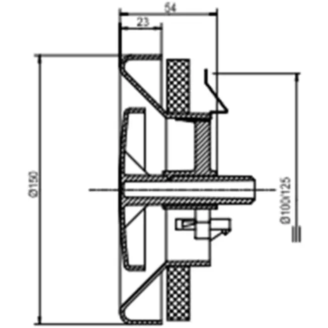 Bouche d'extraction Zehnder 125 mm blanc - STK 1-125