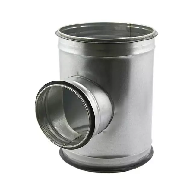 Té de Ø 250 mm - Ø 250 mm pour conduit rigide galvanisé (90°)