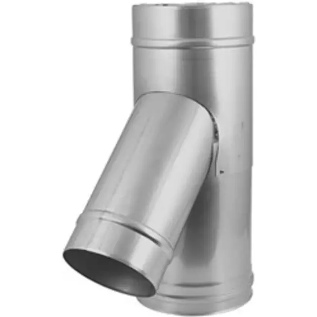 Elément droit à double paroi diamètre 150 mm (150/200) Pièce en T T135 EW I316L/I304 (D0,5/0,6)
