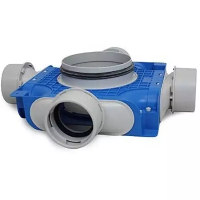 Boîte de sous-distribution de ventilation Vent-Axia Uniflexplus 4x Ø90 mm avec embout Ø180 mm