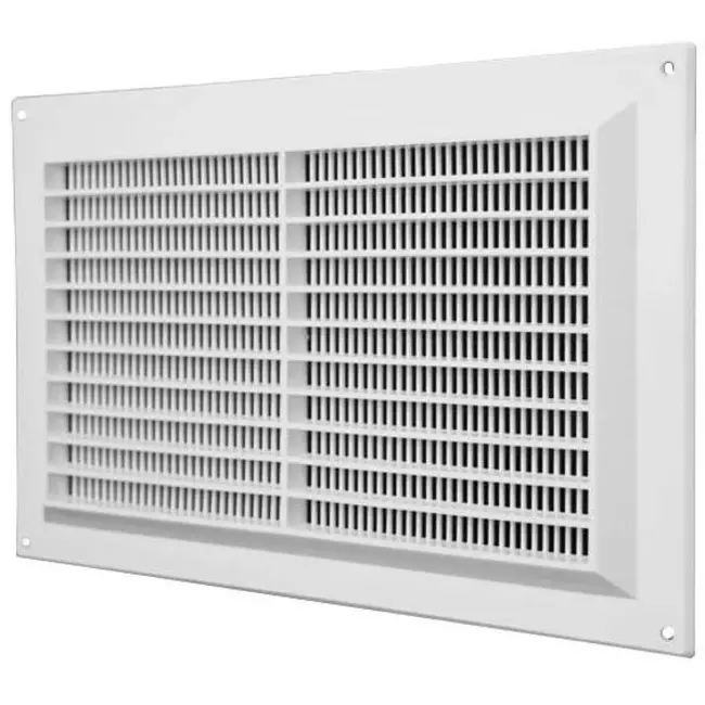 Grille de ventilation rectangulaire grillagée 250 x 170 mm blanc - VR2517