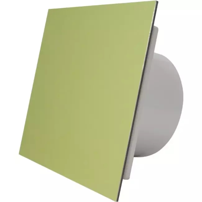 Air Roxy vmc salle de bain avec diamètre de raccordement 125 mm avec minuterie - front doré en aluminium