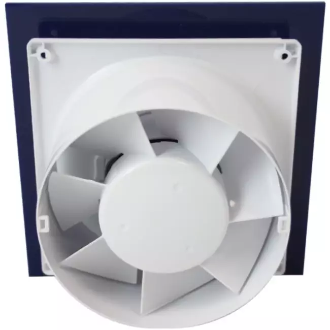 Air Roxy vmc salle de bain avec diamètre de raccordement 100 mm - front en plastique bleu