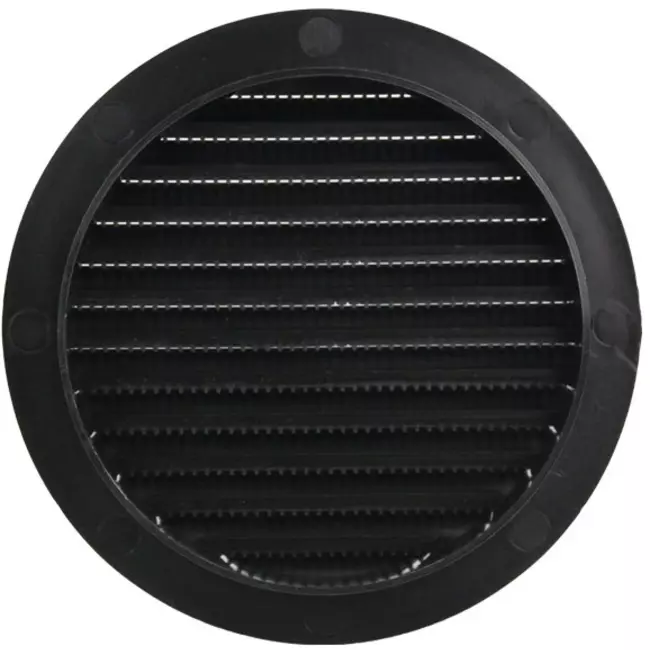 Grille à ailettes diamètre 125 mm noir - VR125M
