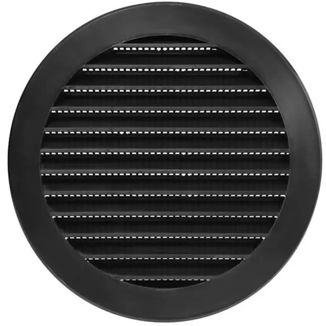 Grille à ailettes diamètre 125 mm noir - VR125M