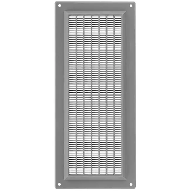 Grille de ventilation rectangulaire grillagée 130 x 300 gris - VR1330P