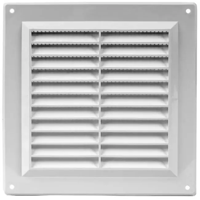 Grille de ventilation carrée grillagée 150 x 150 mm blanc - VR1550