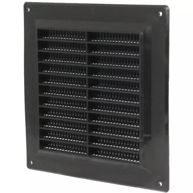 Grille de ventilation carrée 150 x 150 mm noir - VR1515M