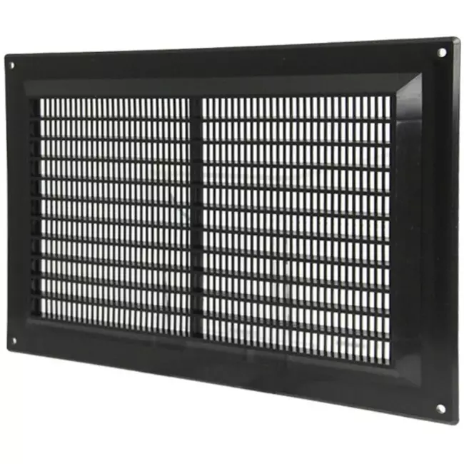 Grille de ventilation rectangulaire grillagée 250 x 170 noir - VR2517M