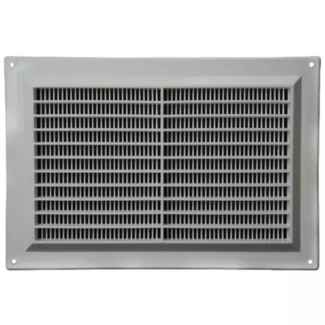 Grille de ventilation rectangulaire grillagée 250 x 170 mm gris - VR2517P