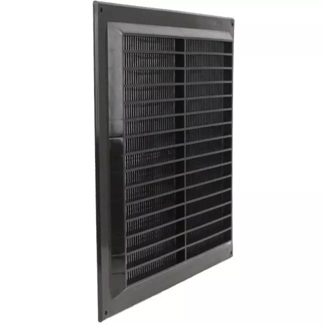 Grille de ventilation carrée grillagée 250 x 250 mm noir - VR2525M
