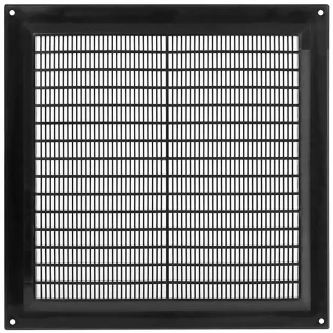 Grille de ventilation carrée grillagée 250 x 250 mm noir - VR2525M