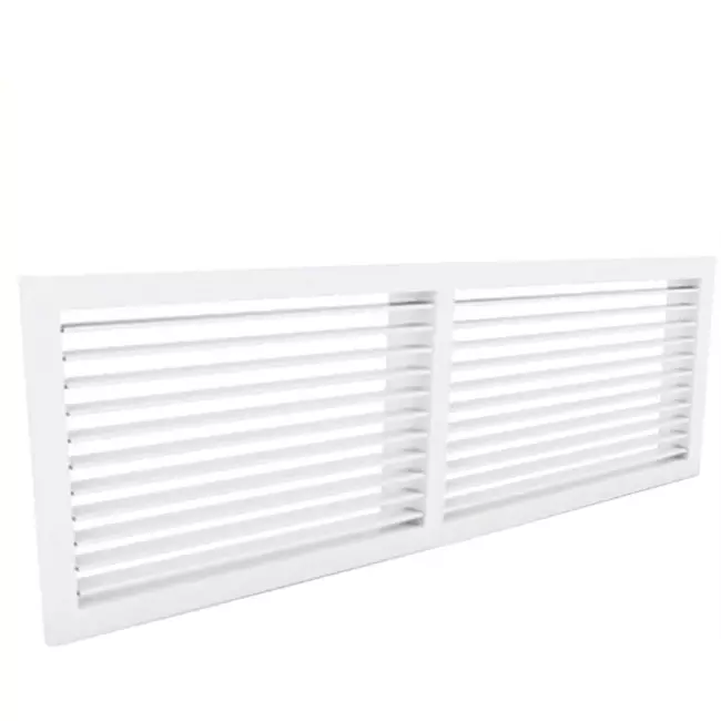 Grille murale en aluminium avec ailettes fixes - à clips - 800x400
