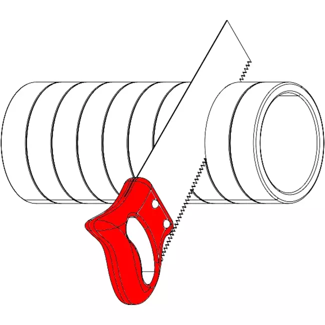 Gaine de ventilation isolée EPS 1 mètre diamètre 125mm