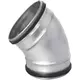 Coude spiralé rond 45° Ø 160 mm pour conduit rigide galvanisé