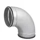 Coude spiralé rond 90° Ø 160 mm pour conduit rigide galvanisé