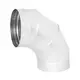 Coude spiralé rond 90° Ø 315 mm pour conduit rigide galvanisé - sur mesure RAL9010