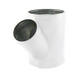 Té de Ø 200 mm - Ø 100 mm pour conduit rigide galvanisé (45°) - sur mesure RAL9010